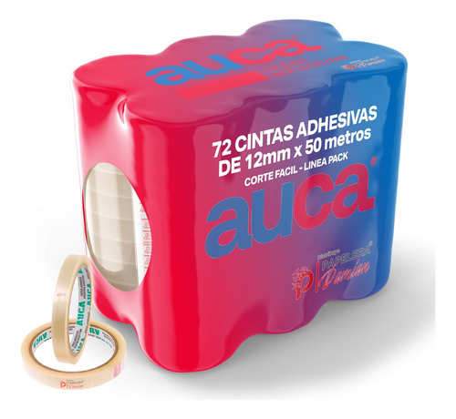 Cinta Adhesiva Grande 12mm X 50mt Caja 72 Rollos 1ra Marca