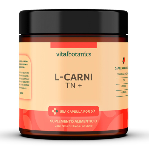 L Carnitina, Cla, Vinagre De Manzana 60 Caps | Vitalbotanics Sabor Sin sabor