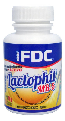 Probioticos - Lactophit Mb-5 X 30 Capsulas  Sabor Sin Sabor