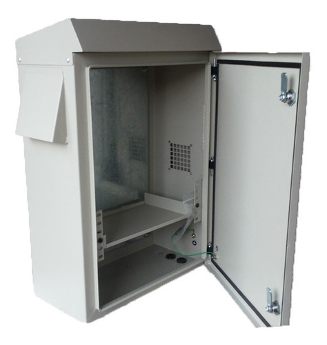 Gabinete Exterior Poste Metalico Cctv Camara 65x45x30cms