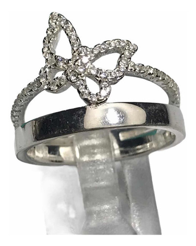 Bonito 925 Anillo De Plata Con m-o-p Color Azul Mariposa 6,9 gr.size L-P-R