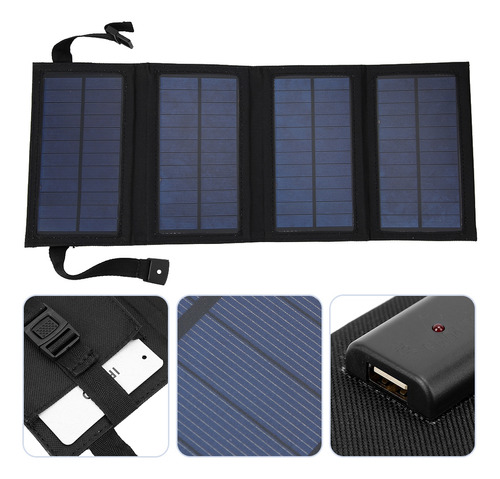 Fuente De Alimentación Solar, Panel Plegable Usb De 5 V Para