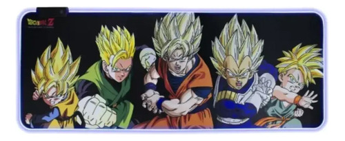 Dragon Ball Z Mouse Pad Gamer Con Luz Led Tapete Original