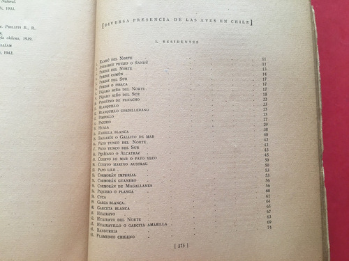 Las Aves De Chile En Su Clasificación Moderna 1945 R. Housse (Usado)