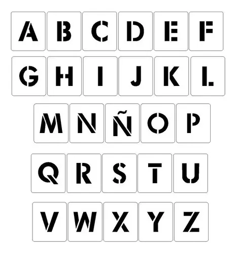 Molde Stencil Alfabeto Letras Separadas 2cm Altura | MercadoLivre