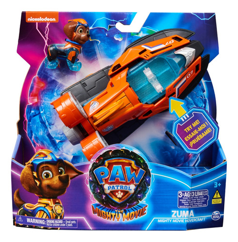 Paw Patrol La Película Vehículo Zuma Figura Luces Sonidos