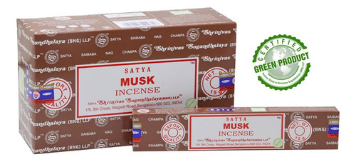 Incenso Satya Musk Box Com 12 Caixas De 15gr