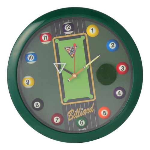 Reloj De Pared Con Forma De Bola De Billar, Reloj De Verde