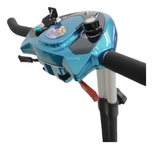 Cadeira De Rodas Elétrica Lp Dobrável Com Ré Azul Freedom