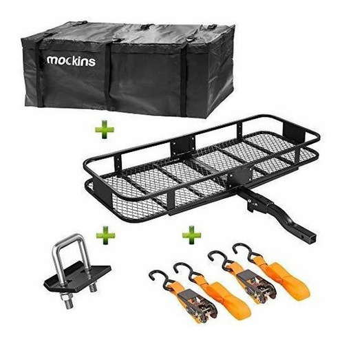 Mockins Hitch Mount Transportista De Carga Y Carga Bolsa El 