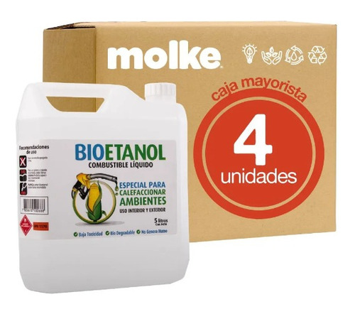 Bioetanol 5l Caja X 4  - Calefacción Y Chimeneas