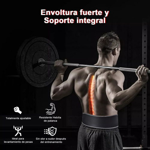 Cinturón De Pesas Faja Levantamiento Lumbar Cinto Gym Piel
