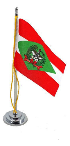 Mini Bandeira Mesa De Santa Catarina Mastro 15 Cm