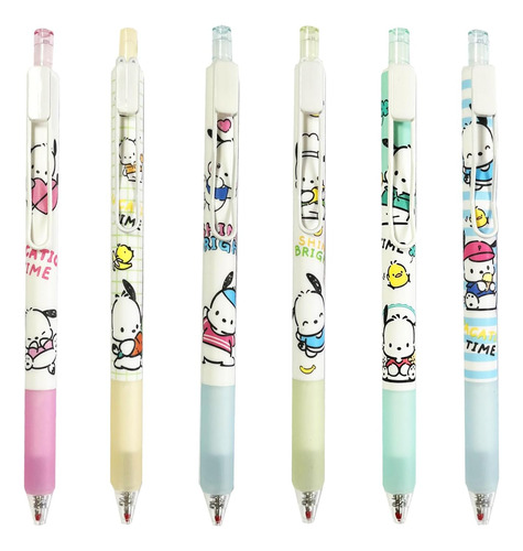 Bolígrafos De Anime, 6 Piezas De Útiles Escolares De Anime, 