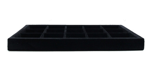 Mostruário De Suede P/ Jóias Com 15 Divisórias 27 X 19,5 Cm