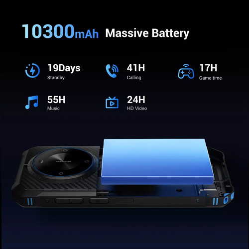 Fossibot F105 10.300mah 64gb 12gb Robusto Indestrutivel Preto