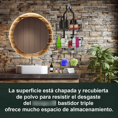 Estante De Ducha Colgante 3 Niveles Acero Inoxidable