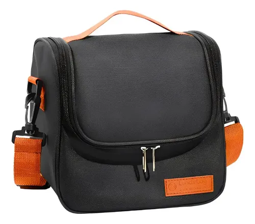 Bolsa Térmica Lancheira Marmita Alça Impermeável Trabalho Cor Preto