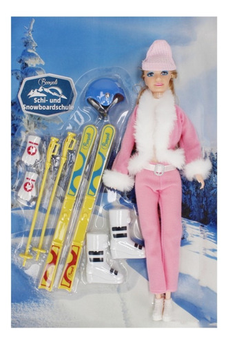 Muñeca Flaca Skí Snowboard Articulada Barbiee Juguete Niñas