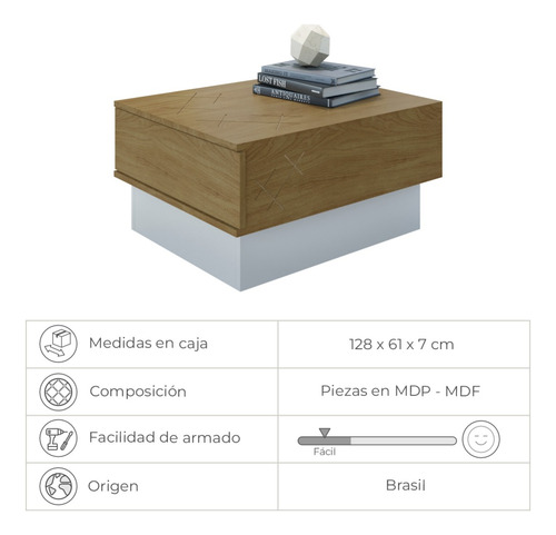 Mesa Ratona De Living Centro Apoyo Combinada Cajon