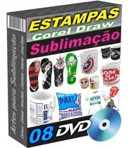 Comprar 08 Dvds Sublimação Artes Caneca Almofada Chinelo Corel Draw