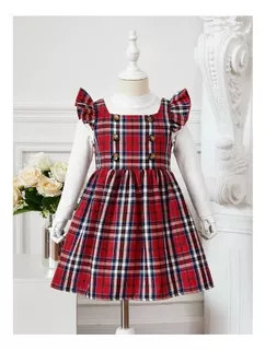 Vestido Tartan Niña Con Blusa Envio Incluido