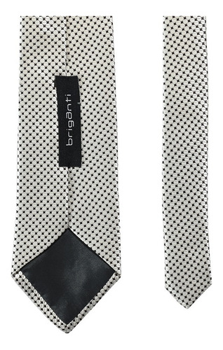 Corbata Ancha Hombre Briganti Vestir Fantasia Corbatines Color Blanco