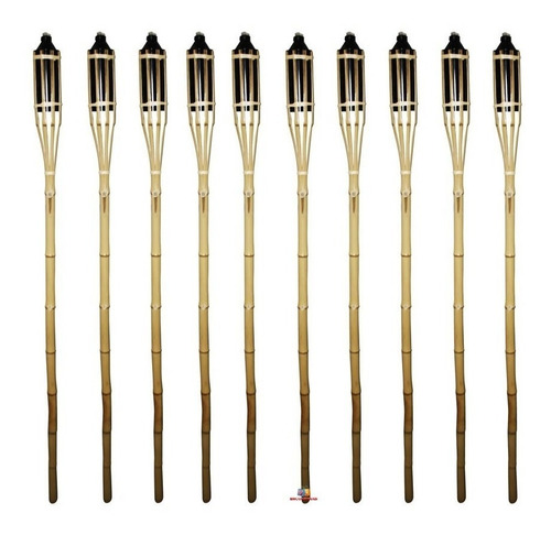 60 Unidade Tocha Bambu 90cm Lamparina Decoração Festa Jardim