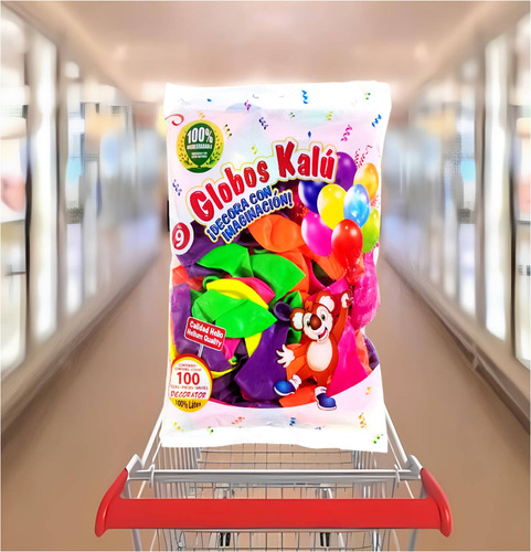 Globos Latex Neón 100 Pz #9 Biodegradables Brillan Luz Negra