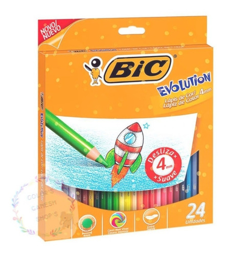 Bic Evolution / 24 Pzas / Lápices De Colores