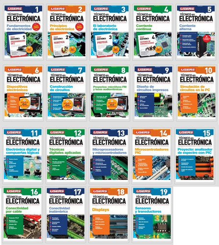 Imagen 1 de 2 de Experto Técnico En Electrónica, 19 Libros Super Nítidas 100%