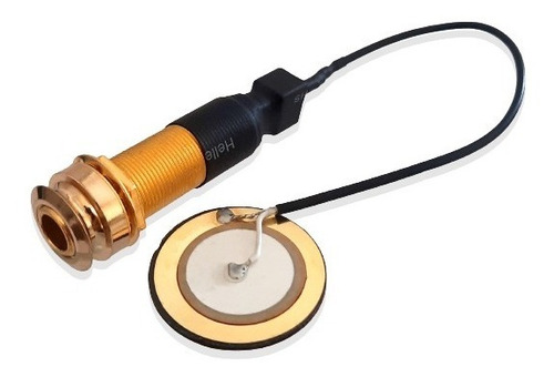 Captador De Contato Cavaco Cavaquinho Banjo Ukulele Dourado