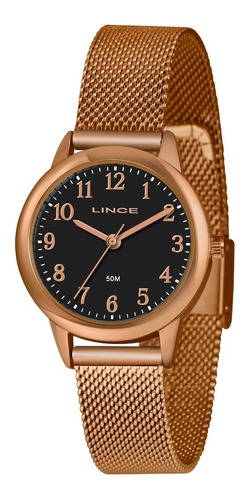 Relogio Lince Feminino Lrr4653l P2rx Rose Preto Pequeno