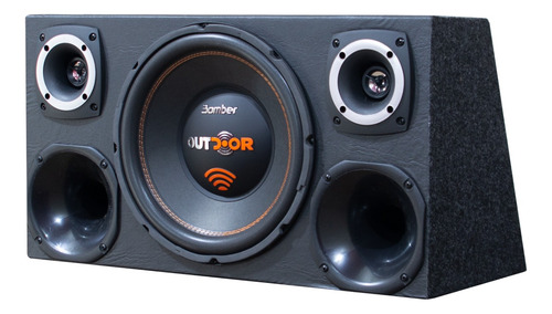Som Automotivo Completo Caixa Trio Dutada Bomber Sub 12 Pol