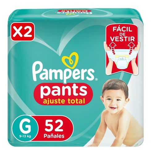 2 Paquetes Pañales Pampers Pants Ajuste Total - Elige Talla