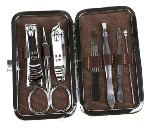 Kit Manicure Uñas Profesional Alicate Tijera Empujador 7 Pz