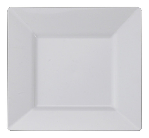 Plato Cuadrado Grande 20x20-plástico Reutilizable X6-blanco