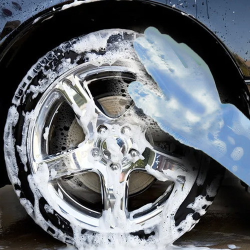 Imagem 6 de 7 de Luva Escova Mágica Cerdas Silicone Lava Louça Carro Pet