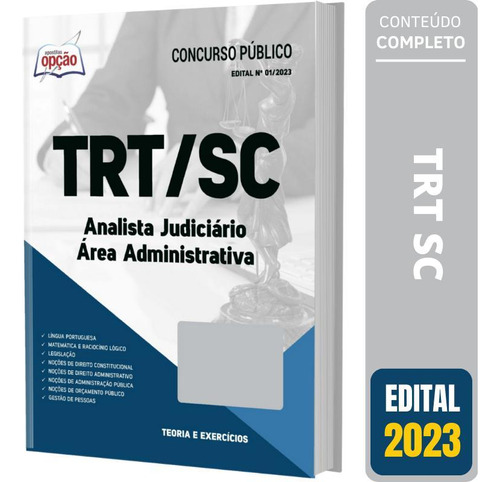 Apostila Trt Sc 2023 Analista Judiciário Área Administrativa