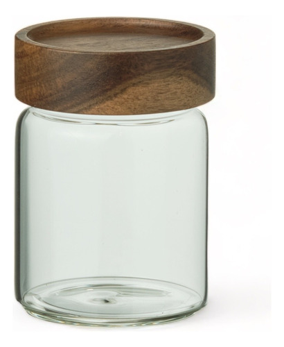 Recipiente Borosilicato Tapa De Madera 335ml