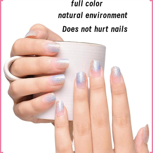 Nuevo Semicured Uv Gel Nail Stickers Con Kit
