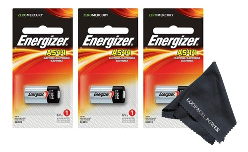 Energizer A544 6volt Photo Battery 3 Pack With Cloth  W...