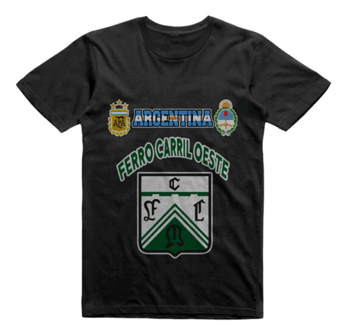 Remera Algodon Negra Ferro Carril Oeste