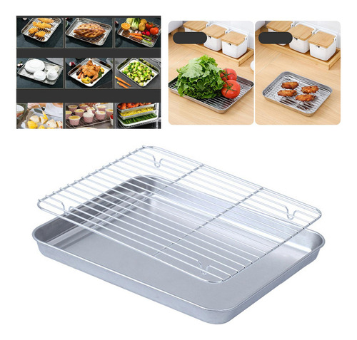 Bandeja De Horno Con Rejilla For Enfriar, Plato 28cmx23.5cm