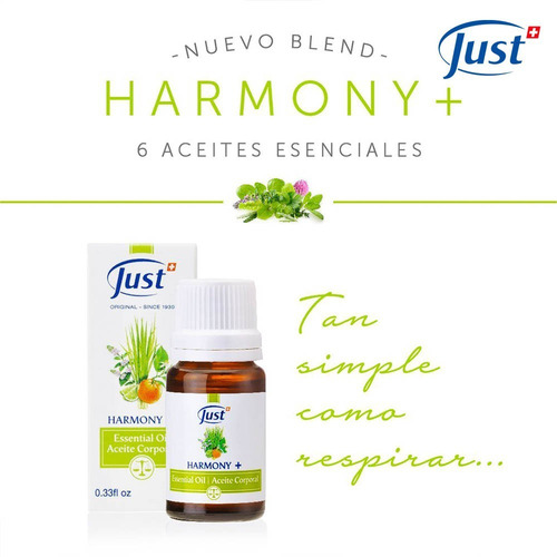 Imagen 2 de 7 de Aceite Esencial Harmony+ Nuevo 10ml Swiss Just Envío Gratis
