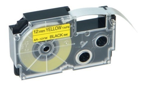 Imagen 4 de 5 de 10pk Xr-12yw Negro En La Cinta De La Etiqueta Amarilla Para