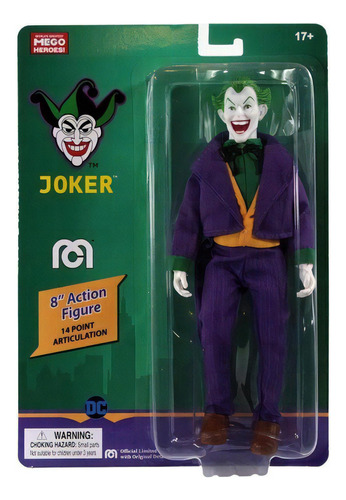 Figura Coringa Dc Comics Joker Mego 20 Cm - Inimigo Batman