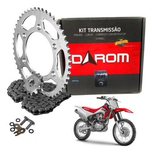 Kit Relação Crf 230 Todas Com Retentor Darom Aço 1045 Trilha