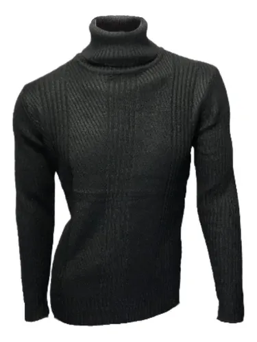 Pullover hombre cuello alto sale
