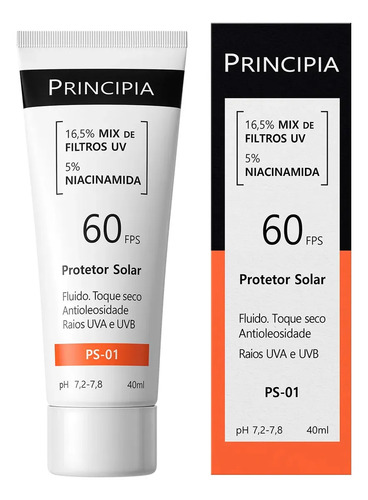 Principia PS-01 Protetor Solar Facial FPS 60 40 ml